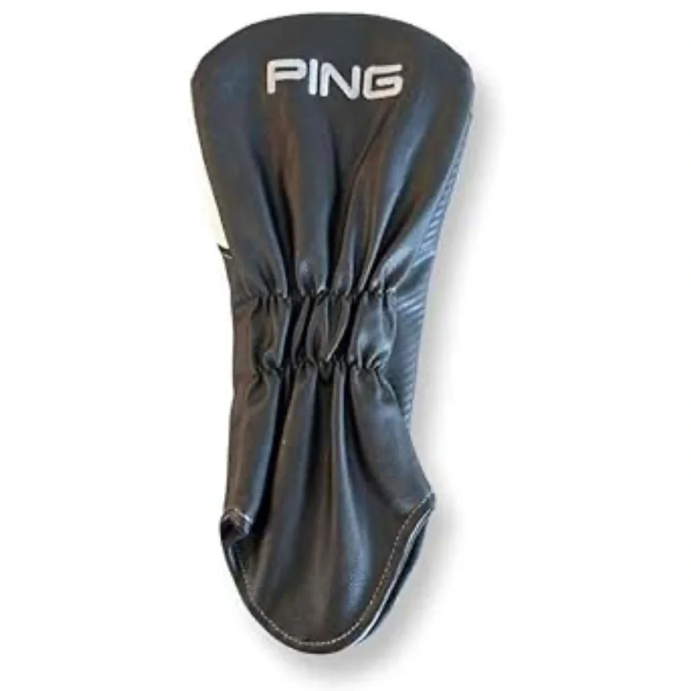2/$20 PING G430 DRIVER LEATHER HEADCOVER GOLF CLUB DRIVER COVER black/white - Picture 5 of 6